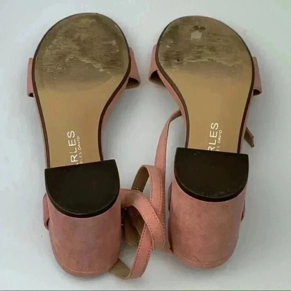 Charles Charles David heels size 8 pink faux suede - Picture 8 of 15